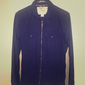 Dark blue medium trench coat